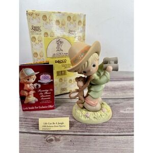 Precious Moments Life Can Be A Jungle 325457 Boy Monkey Binoculars 1998